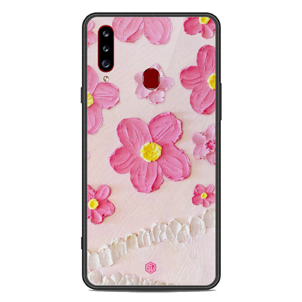 Floral Series Soft Phone Case - Premium Glass Case - Design 2 - Samsung Galaxy A20s