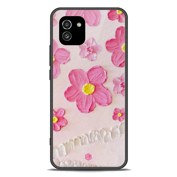Floral Series Soft Phone Case - Premium Glass Case - Design 2 - Samsung Galaxy A03