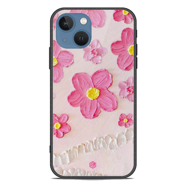 Floral Series Soft Phone Case - Premium Glass Case - Design 2 - iPhone 13