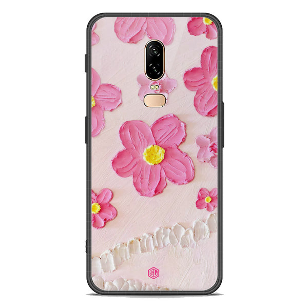 Floral Series Soft Phone Case - Premium Glass Case - Design 2 - OnePlus 6