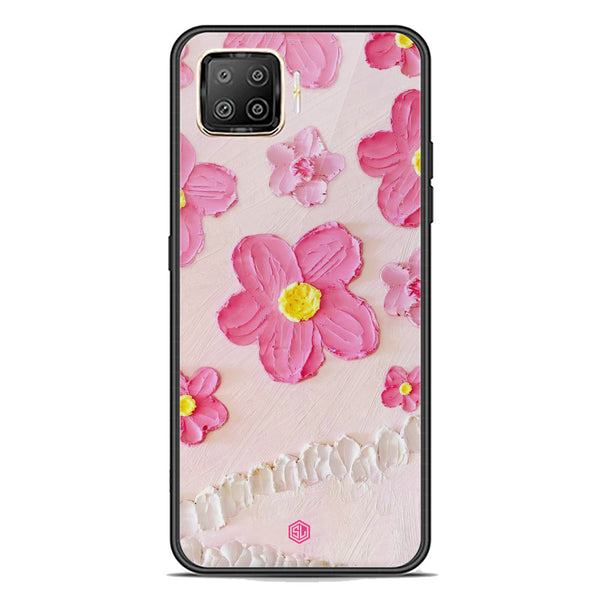 Floral Series Soft Phone Case - Premium Glass Case - Design 2 - Oppo Reno 4 Lite