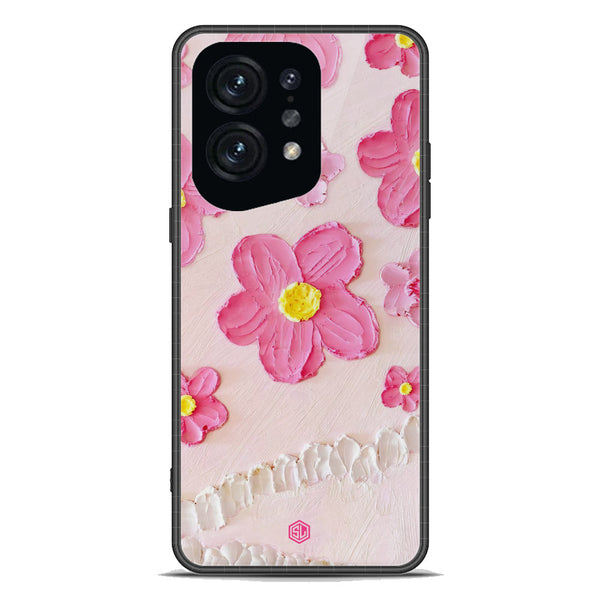 Floral Series Soft Phone Case - Premium Glass Case - Design 2 - Oppo Find X5