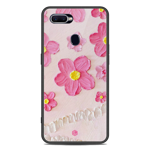 Floral Series Soft Phone Case - Premium Glass Case - Design 2 - Oppo F9 Pro