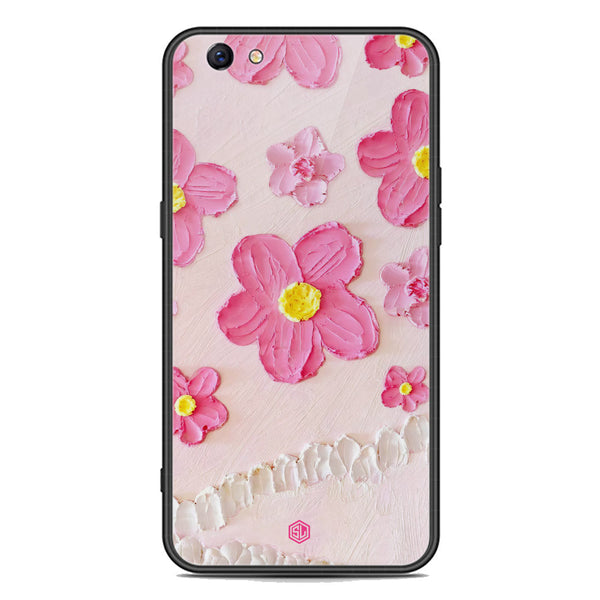 Floral Series Soft Phone Case - Premium Glass Case - Design 2 - Oppo F3 Plus