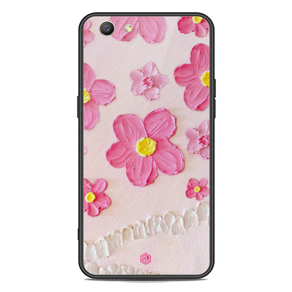 Floral Series Soft Phone Case - Premium Glass Case - Design 2 - Oppo F1S