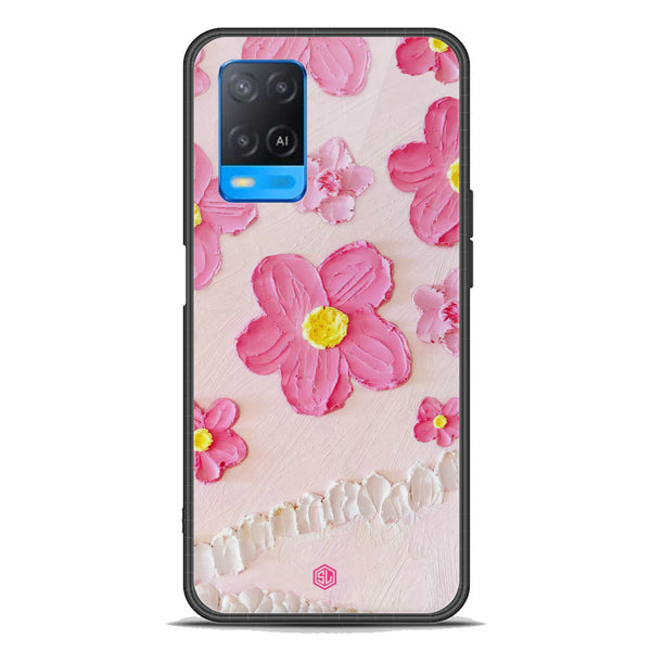 Floral Series Soft Phone Case - Premium Glass Case - Design 2 - Oppo A54 4G
