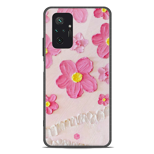 Floral Series Soft Phone Case - Premium Glass Case - Design 2 - Xiaomi Redmi Note 10 Pro Max