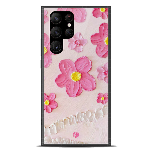 Floral Series Soft Phone Case - Premium Glass Case - Design 2 - Samsung Galaxy S23 Ultra 5G