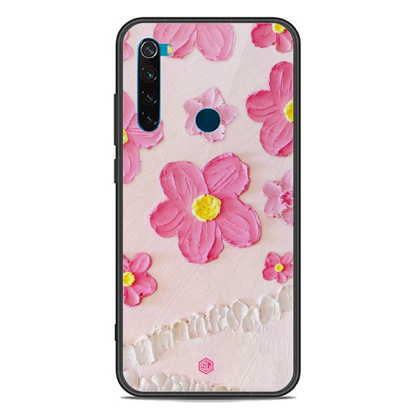Floral Series Soft Phone Case - Premium Glass Case - Design 2 - Xiaomi Redmi Note 8