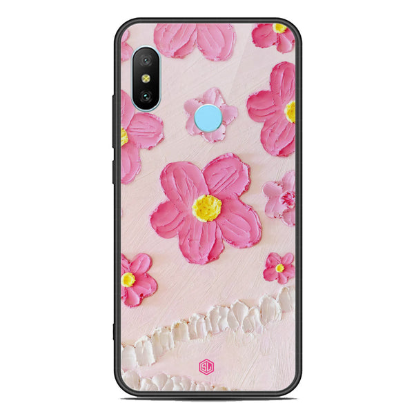 Floral Series Soft Phone Case - Premium Glass Case - Design 2 - Xiaomi Redmi Note 6 Pro