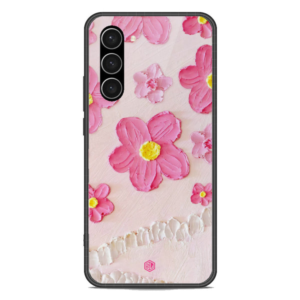 Floral Series Soft Phone Case - Premium Glass Case - Design 2 - Samsung Galaxy S23 5G