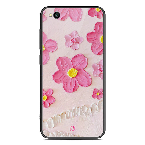 Floral Series Soft Phone Case - Premium Glass Case - Design 2 - Xiaomi Redmi Go