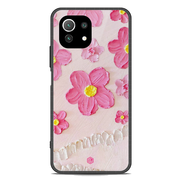 Floral Series Soft Phone Case - Premium Glass Case - Design 2 - Xiaomi Mi 11 Lite