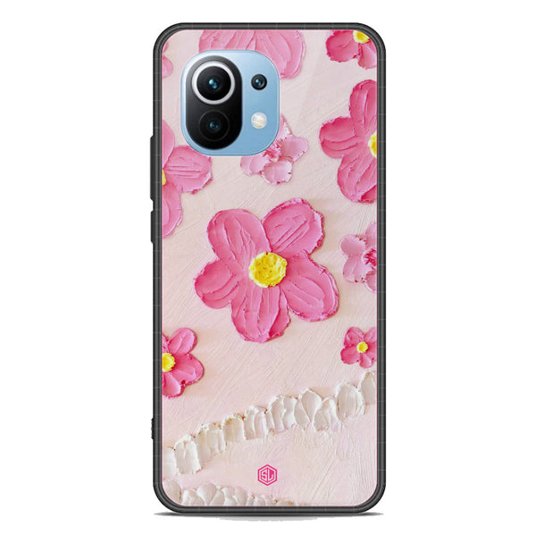 Floral Series Soft Phone Case - Premium Glass Case - Design 2 - Xiaomi Mi 11
