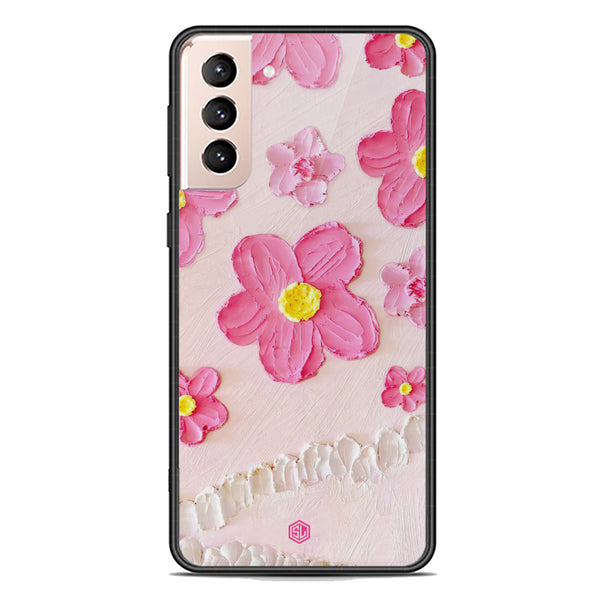 Floral Series Soft Phone Case - Premium Glass Case - Design 2 - Samsung Galaxy S21 FE 5G