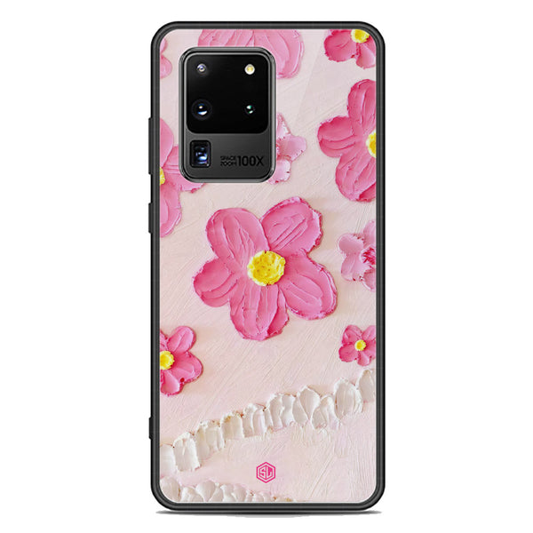 Floral Series Soft Phone Case - Premium Glass Case - Design 2 - Samsung Galaxy S20 Ultra