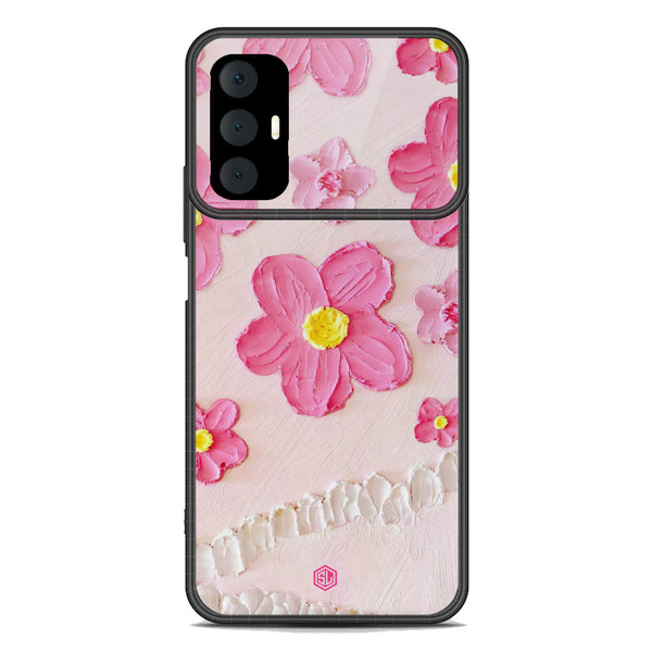 Floral Series Soft Phone Case - Premium Glass Case - Design 2 - Tecno Spark 8 Pro