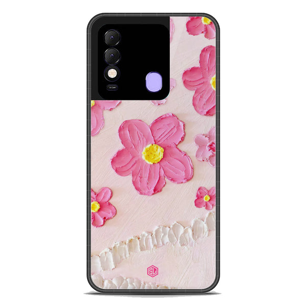 Floral Series Soft Phone Case - Premium Glass Case - Design 2 - Tecno Spark 8