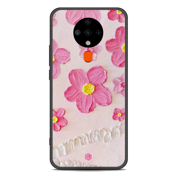Floral Series Soft Phone Case - Premium Glass Case - Design 2 - Tecno Spark 6