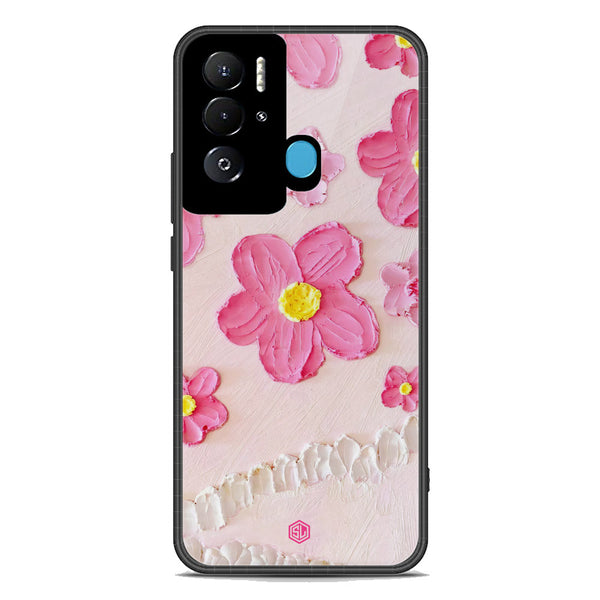 Floral Series Soft Phone Case - Premium Glass Case - Design 2 - Tecno Pova Neo