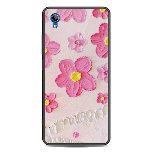 Floral Series Soft Phone Case - Premium Glass Case - Design 2 - Vivo Y91i