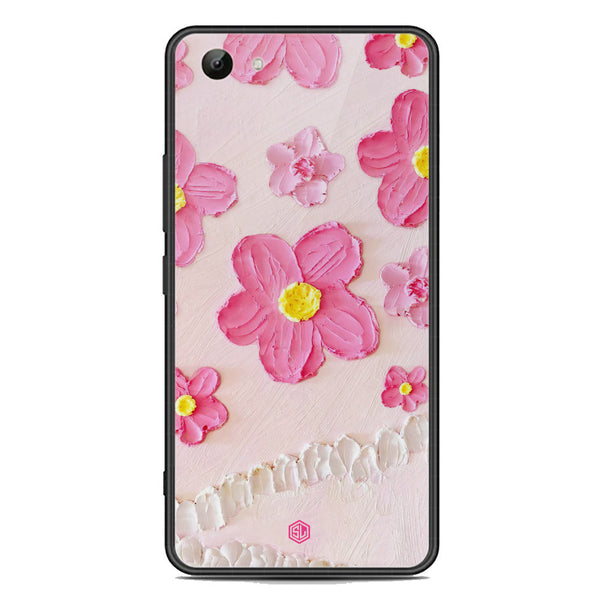 Floral Series Soft Phone Case - Premium Glass Case - Design 2 - Vivo Y81
