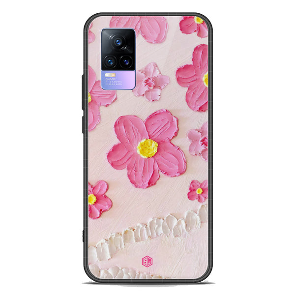 Floral Series Soft Phone Case - Premium Glass Case - Design 2 - Vivo Y73