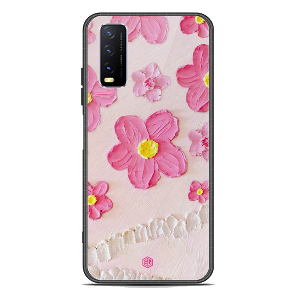 Floral Series Soft Phone Case - Premium Glass Case - Design 2 - Vivo Y20s