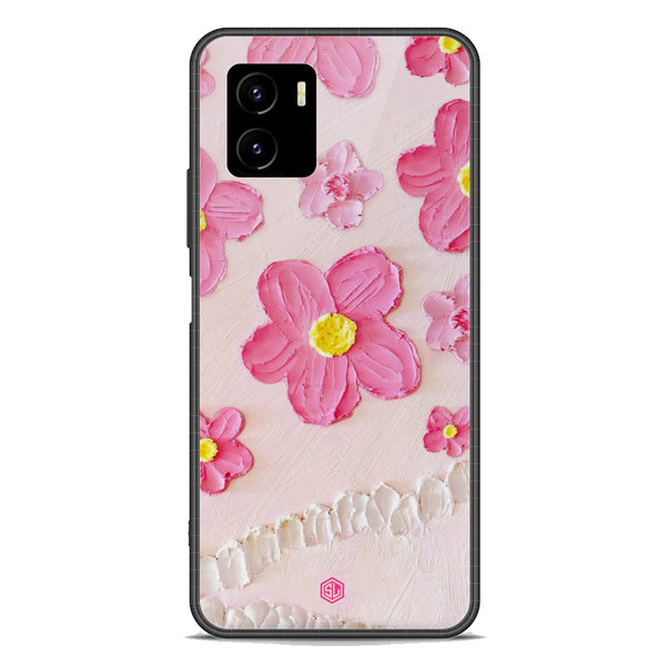 Floral Series Soft Phone Case - Premium Glass Case - Design 2 - Vivo Y15c