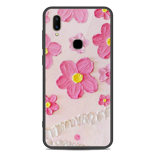 Floral Series Soft Phone Case - Premium Glass Case - Design 2 - Vivo V11 Pro