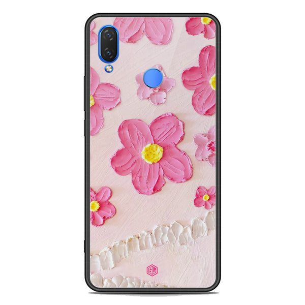 Floral Series Soft Phone Case - Premium Glass Case - Design 2 - Huawei Y9 2019