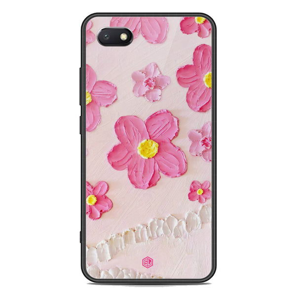 Floral Series Soft Phone Case - Premium Glass Case - Design 2 - Huawei Y5 Prime 2018