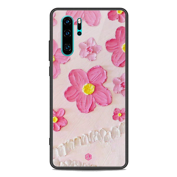 Floral Series Soft Phone Case - Premium Glass Case - Design 2 - Huawei P30 Pro