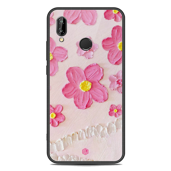 Floral Series Soft Phone Case - Premium Glass Case - Design 2 - Huawei P20 Lite