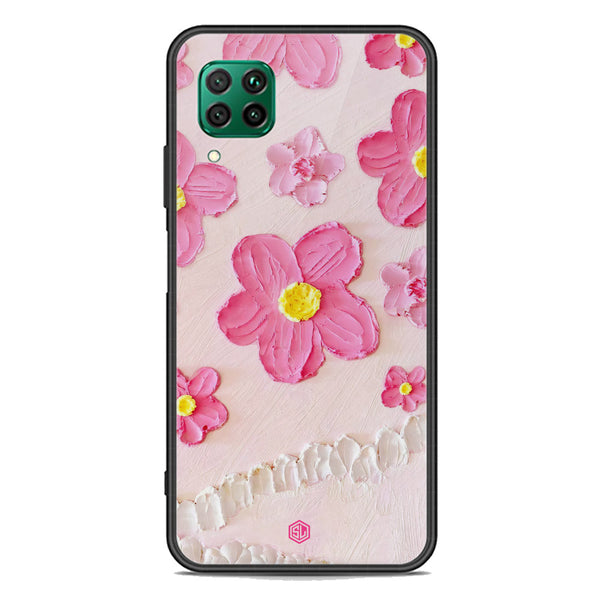 Floral Series Soft Phone Case - Premium Glass Case - Design 2 - Huawei Nova 7i