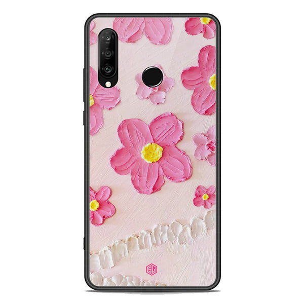 Floral Series Soft Phone Case - Premium Glass Case - Design 2 - Huawei Nova 4e