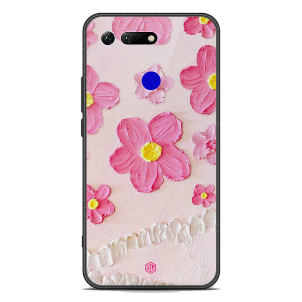 Floral Series Soft Phone Case - Premium Glass Case - Design 2 - Huawei Honor View 20