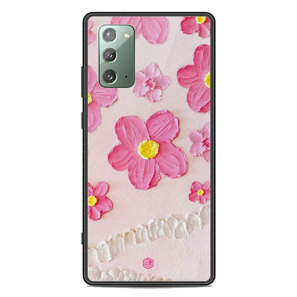 Floral Series Soft Phone Case - Premium Glass Case - Design 2 - Samsung Galaxy Note 20