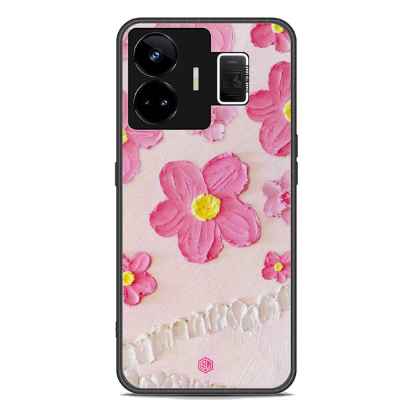 Floral Series Soft Phone Case - Premium Glass Case - Design 2 - Realme GT3