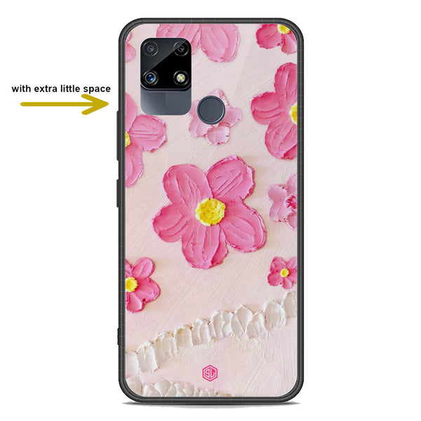 Floral Series Soft Phone Case - Premium Glass Case - Design 2 - Realme C15