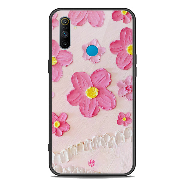 Floral Series Soft Phone Case - Premium Glass Case - Design 2 - Realme C3