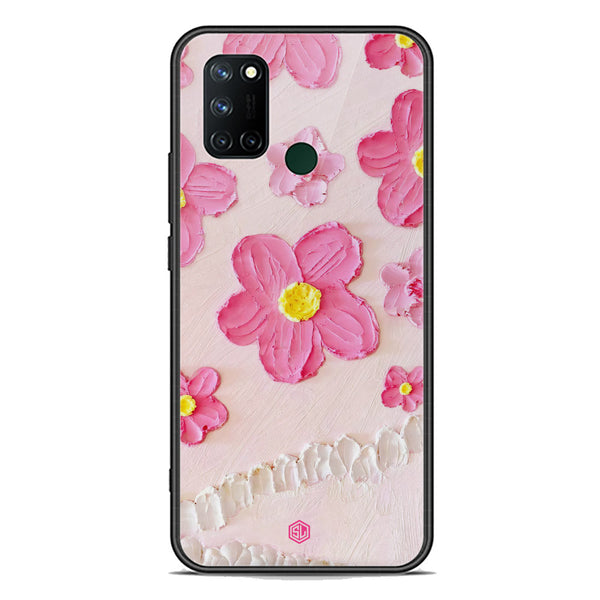 Floral Series Soft Phone Case - Premium Glass Case - Design 2 - Realme 7i