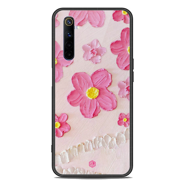 Floral Series Soft Phone Case - Premium Glass Case - Design 2 - Realme 6