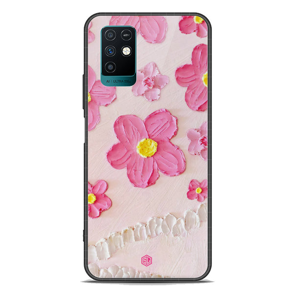 Floral Series Soft Phone Case - Premium Glass Case - Design 2 - Infinix Note 10