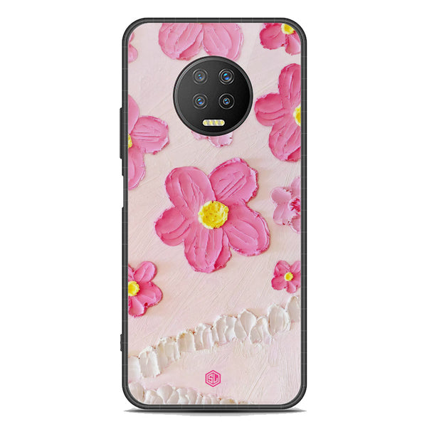 Floral Series Soft Phone Case - Premium Glass Case - Design 2 - Infinix Note 7