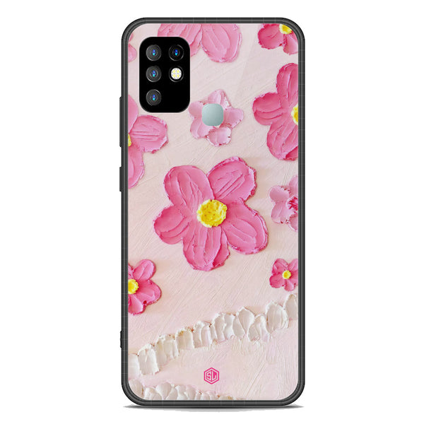 Floral Series Soft Phone Case - Premium Glass Case - Design 2 - Infinix Hot 10