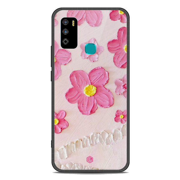 Floral Series Soft Phone Case - Premium Glass Case - Design 2 - Infinix Hot 9 Play