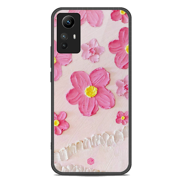 Floral Series Soft Phone Case - Premium Glass Case - Design 2 - Xiaomi Redmi Note 12S