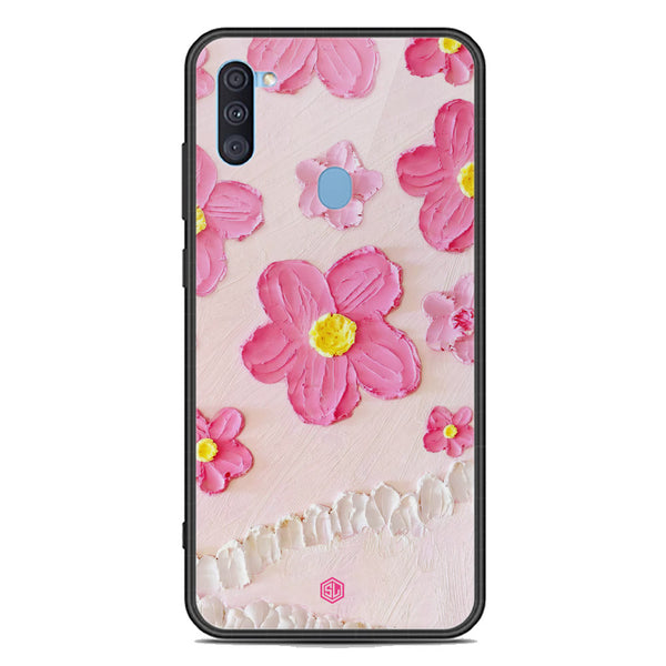 Floral Series Soft Phone Case - Premium Glass Case - Design 2 - Samsung Galaxy M11