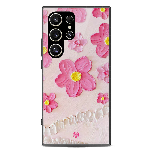 Floral Series Soft Phone Case - Premium Glass Case - Design 2 - Samsung Galaxy S24 Ultra